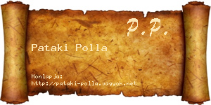 Pataki Polla névjegykártya